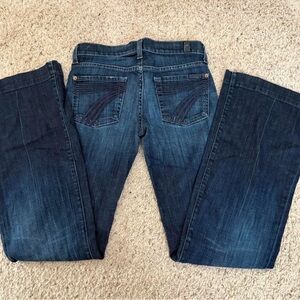 7 For All Mankind Dark Blue Flare Jeans